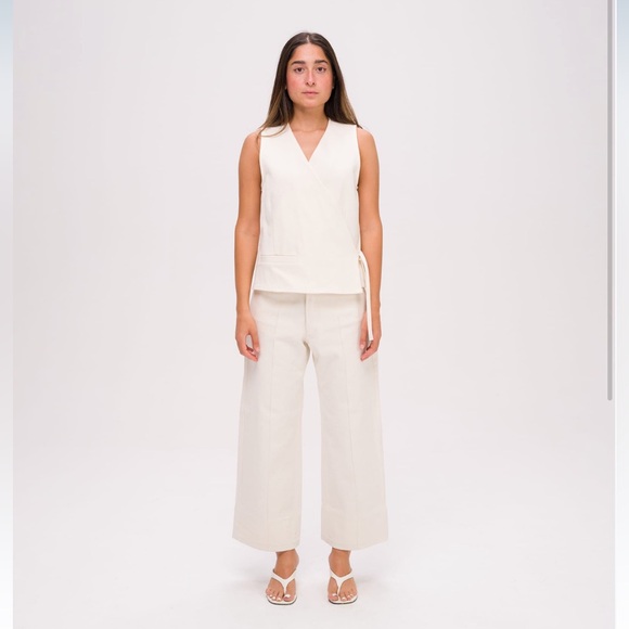 Wide-Leg White Pants - Picture 5 of 7